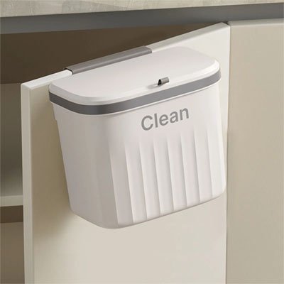 poubelle sous evier blanc gris