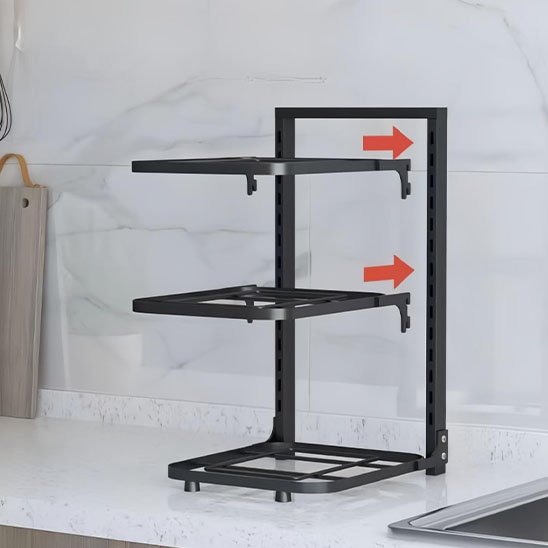 Étagère cuisine noire