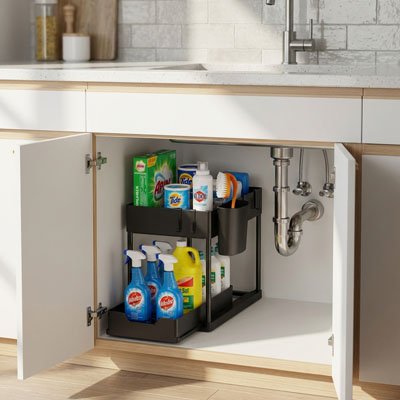 Organisateur placard cuisine sous evier