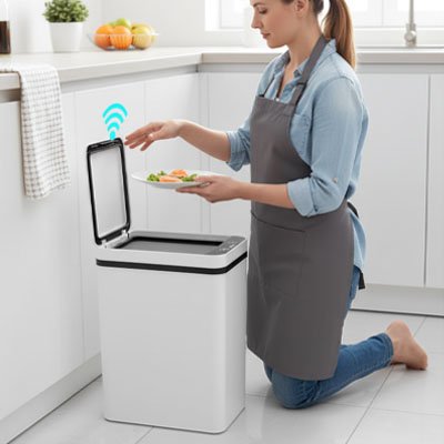poubelle de cuisine sans contact présentation