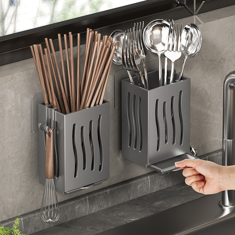 rangement pour couverts mural drainage
